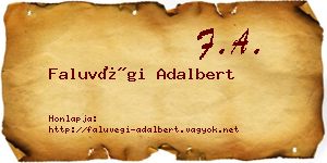 Faluvégi Adalbert névjegykártya